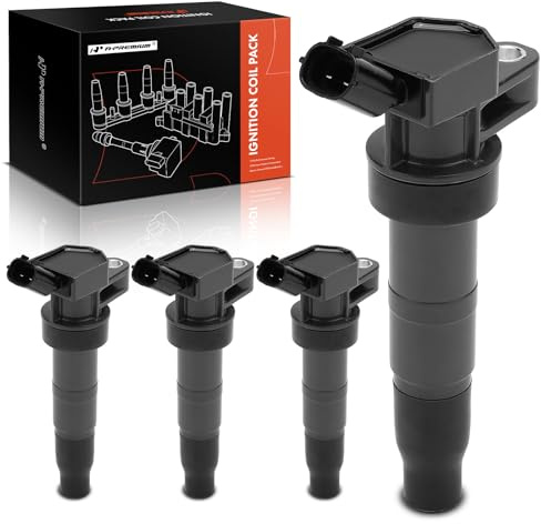 A-Premium Ignition Coil Pack Compatible with Hyundai Santa Fe 2010-2012 Tucson 2010-2015 Kia Optima 2008-2015 Sportage 2011-2016 2.4L 4.6L 5.0L 4-PC Set