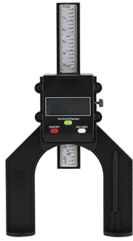 SOULONG Jauge de Profondeur Numérique 0-80mm Jauge de Profondeur INC/ABS Haute Précision en Plastique d'Ingénierie avec Pieds Magnétiques Autonomes