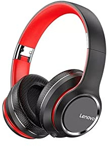 Lenovo H200 Wireless Bluetooth Headphones Over Ear Foldable Earbuds With Bluetooth 5.0 20H Playback Soft Earcups 3.5MM Audio Cable AUX-In Gaming Sport Noise Cancelling Voice Call Headphone