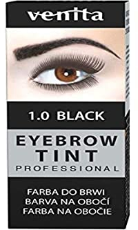 Venita Professional Eyebrow Tint - Colorante per sopracciglia, 1.0 Black, 15 ml