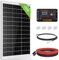 ECO-WORTHY Solarmodul 120 W + Solarladeregler 30 A für Off-Netz-System, lädt Akku 12 V für Wohnmobil/Boot/Wohnwagen