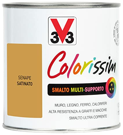 V33 Smalto Multisupporto Colorissim Senape 0.5 L