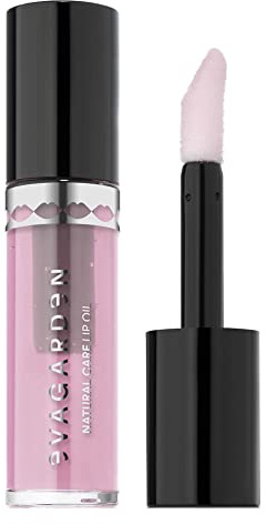 EVAGARDEN Natural Care Lip Oil - Protects, Softens and Revitalizes - Infused with Coconut Oil - Non-Greasy Formula or Sticky Texture - Gives Volumizing Effect - 906 Pink - 0.16 oz Lip Gloss