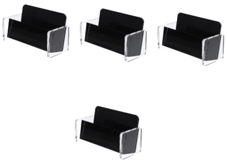 Tofficu 4stücke Visitenkartenhalter Aus Acryl Eleganter Tischständer Für Büro Zuhause Transparenter Kartenständer Für Visitenkarten Zur Präsentation Von Geschäftskarten Und