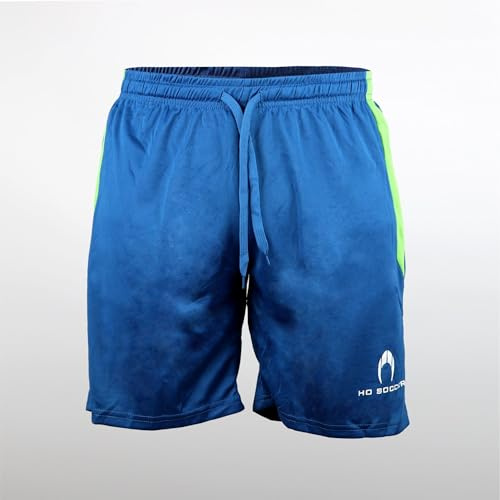 HO Soccer Pantalón de Fútbol Akademia Azul/Verde - Combinaison modèle Court - Sportif - Mixte Enfant