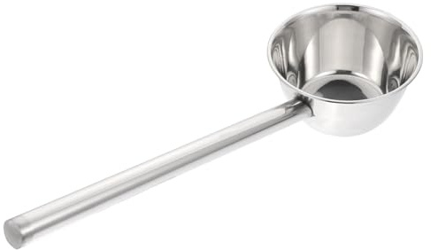 ABOOFAN Long Handle Water Scoop 18.3 Inch Stainless Steel Ladle with Smooth Surface Deep Bowl for Kitchen Cooking Gardening and Bath Use