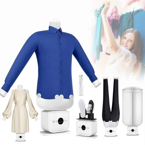 Portable Shirt Dryer and Ironer, 8 Minutes Quick Ironed Dry, Inflatable Shirt Ironing Machine, for All Fabric Types, Perfect for Shirts, Pants, Clothing & Shoes Standard+SkirtMouldDryingHood