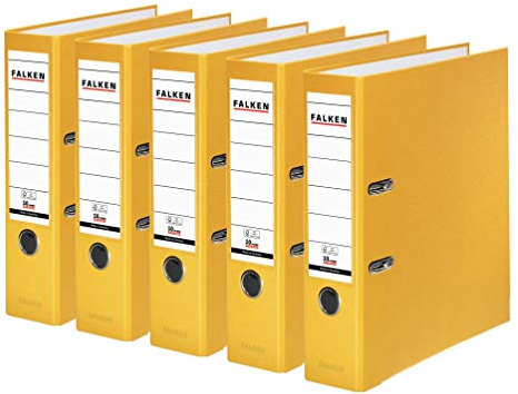Falken PP, copertina in plastica 5er Pack breit gelb
