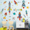 WandSticker4U®- Wandtattoo RAKETE Kinder bunt XXL (40x85 cm) I Wandsticker Kinderzimmer Junge Weltraum Rakete Raumschiff Weltall I Wandaufkleber Kinderzimmer Deko Junge Möbel Aufkleber GROß