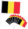 YAAVAAW 10 pièces Mini Drapeau à La Main de Belgique,Petit Drapeaux Belgique Personnalisable Mat,avec Tiges en Plastique,pour Oktoberfest Événements Sportifs,Décoratifs d'extérieur,Fête