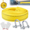 Fune di traino auto Tow Rope Kit 4 metri 5 tonnellate fune di traino auto di emergenza con 2 ganci rinforzati e 2 guanti per traino e salvataggio auto