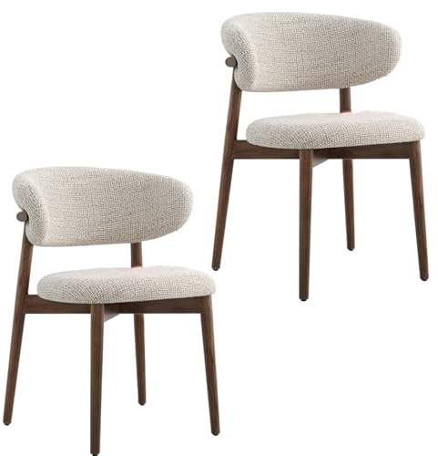 SJDUYD Sillas de Comedor de Madera Maciza, Modernas sillas ergonómicas, sillas de Tela para Salas de Estar, hoteles y restaurantes. 2 Pieces