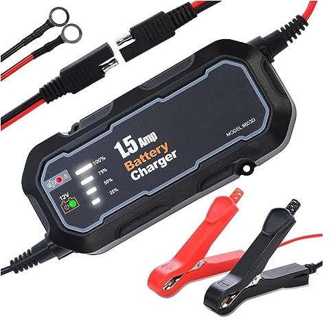 Caricabatteria For Moto 12V 1500mA Manutentore Automatico Impermeabile For Strumento Di Ricarica Della Batteria For Caricabatterie Mantenimento For For Auto Display Digitale