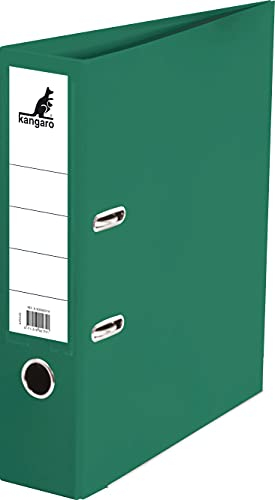Kangaro PP Kunststoff Ordner 7,5 cm Rückenbreite DIN A4. Farbe Grün (Ringordner, Aktenordner, Briefordner)