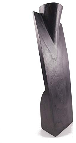 Artisanal - Espositore Speciale per collane Lunghe, Altezza 50 cm, Busto in Legno Massiccio, Colore: Nero
