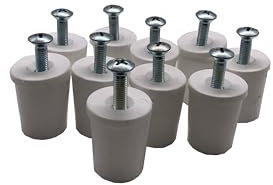 Pare-chocs pour volets roulants 10 pièces, couleur blanche, hauteur 29 mm, montage facile et rapide