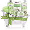 BRUBAKER Cosmetics Bade- und Dusch Set Aloe Vera - 7-teiliges Geschenkset in dekorativer Wanne - Damen Beauty Set mit Badewanne Silber