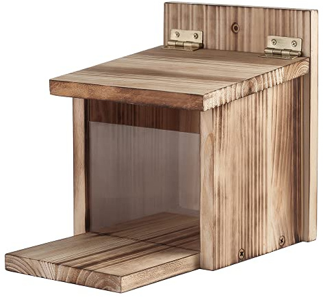 Freezing point Wooden Squirrel Feeder Picnic Table Food Feeder for Outside House Backyard Funny Gifts