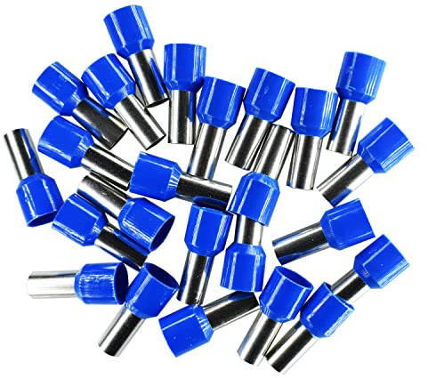 Lot de 25 embouts de câble isolés 16 mm² bleus