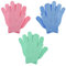 Sibba 6 Stück Peeling-Waschhandschuhe, duale Textur Badehandschuhe für Dusche Körperpeeling Peeling Abgestorbene Haut Peeling Handschuh Natürlicher Luffa-Waschlappen