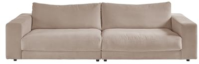 KAWOLA - 3-Sitzer Sofa Madeline - Modernes Design, XXL Couch Big Sofa, Komfortables Relaxsofa - Taupe, Polyester