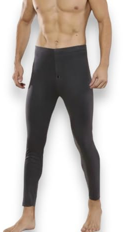 Lucchetti Socks Milano Mäns Termiska Fleecebyxor - Motorcykel Undertröja - Mäns Fleece-Byxor Herr Vintertights - Vinterarbetsbyxor - Leggins Herr, Mörkgrå, one size