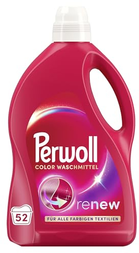Perwoll Renew Color Waschmittel (52 Waschladungen), Feinwaschmittel reinigt sanft und erneuert Farben und Fasern, für alle farbigen Textilien, Color Waschmittel mit Dreifach-Renew-Technologie