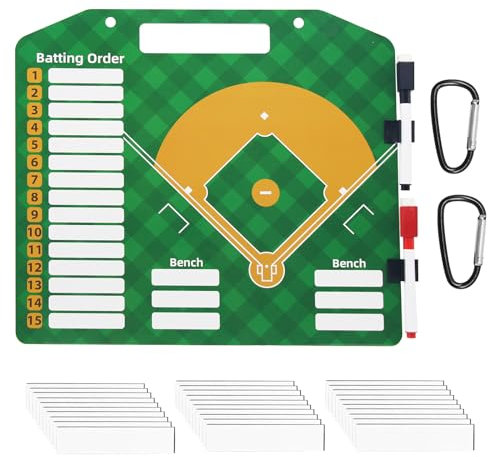 KUIRUNRX® Taktiktafel Fußball, Klappbar Trainermappe, Magnetisches Baseball Taktiktafel Trainer Klemmbrett, Zur Anzeige von Spielerpositionen in Fußballklassenräumen und auf Trainingsplätzen