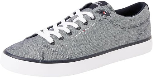 Tommy Hilfiger Herren Vulcanized Sneaker Core Chambray Low Top, Blau (Desert Sky), 42