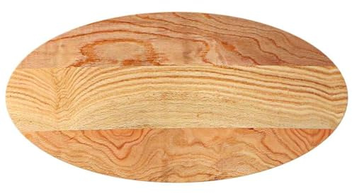 vidaXL solid wood oval table top 100x50x4 cm light brown for home cafe versatility