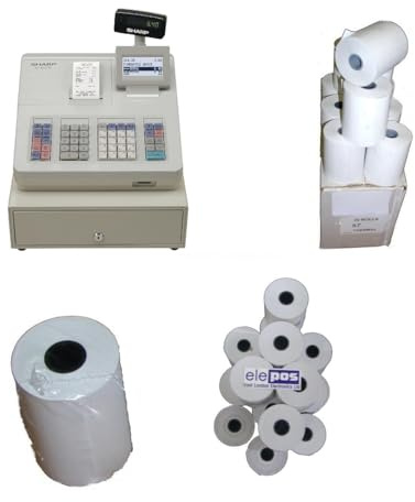 Thermal Till Rolls to Fit Sharp XE-A207, XEA-207, XEA207, X-EA207 Cash Register (20 Rolls)