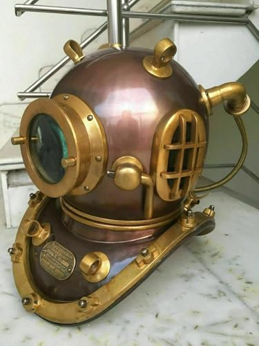 US Navy Mark V Modell Tauchhelm Tiefsee Boston Messing Taucherhelm Replik Antik Scuba Sea Replik Us Messing
