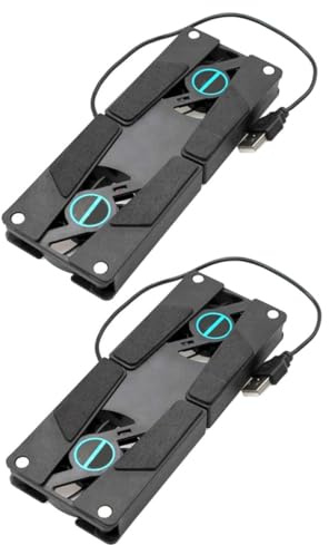 FUNNETOYU 2 Piezas Base de Refrigeración para Laptop con Doble Ventilador USB Soporte y Silencioso para Enfriamiento para Laptops de Juego y Uso