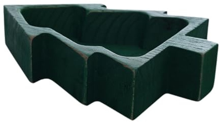 MotiveTech Plateau de Service Ravier à Noix Plat à Fromage Assiette à Biscuits En Bois Décoration de Noël Adapté pour Servir Entrées et Desserts à La Mai, Vert