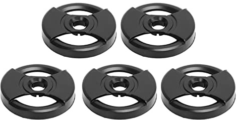 Skivadapters 45 RPM skivspelare Fonograftillbehör Slitstark plast Svart 5PCS Set för vintage grammofonspelare
