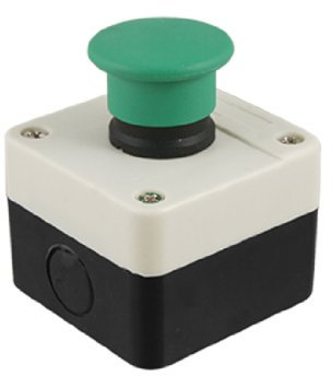 Sourcingmap AC 240V 3A Green Momentary Mushroom Push Button Switch