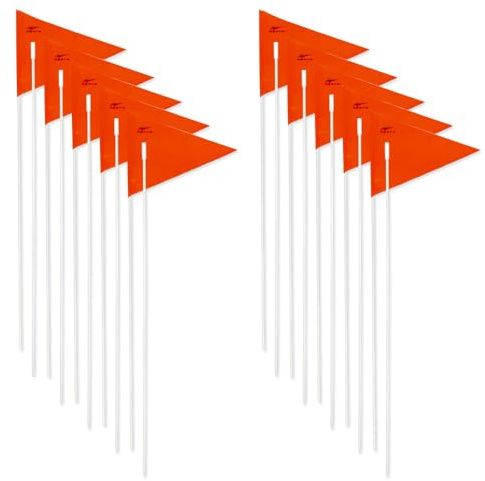 AGORA 6' Sports Agility Training Flags for Soccer, Football, & More - Set of 10