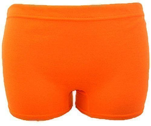 labreeze Ladies NEON Plain HOT Pants Shorts Tutu Dance Clubwear Gym Tutu Party (L/XL, Orange)