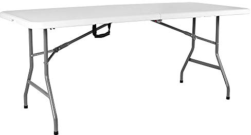 Home Vida Heavy Duty Cavalletto da Tavolo Pieghevole Argento, 5 Piedi