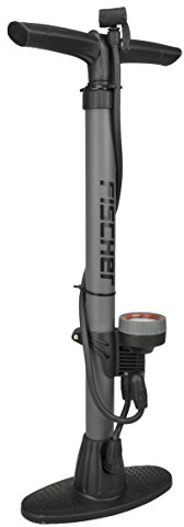 FISCHER 85585 Unisex Stand-pumpe Manometer Alle Ventile, Schwarz/Silber, Einheitsgröße