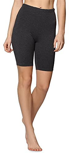 Bellivalini Damen Kurze Leggings BLV50-157 (Dunkelmelange, XXL)