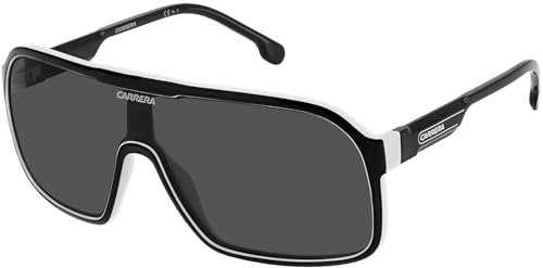Carrera Unisex 1046/s Sunglasses, 80S/IR Black White, Large