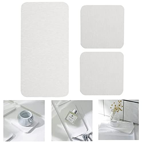 Assorbendo la pietra per il lavandino, risparmiando dal sapone di asciugatura rapida, acqua assorbente in pietra usata per saponi e piante e articoli da toeletta nella casa moderna(3 pezzi bianchi)