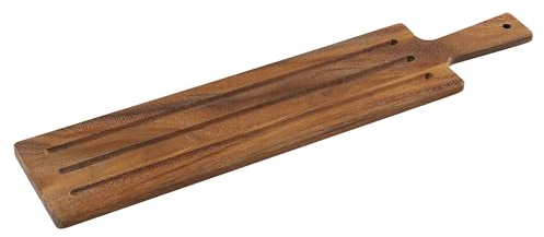 Zassenhaus Tagliere da portata in acacia, tagliere per pane, baguette, 60 x 13 x 1,5 cm, in legno di acacia, piatto da portata extra lungo