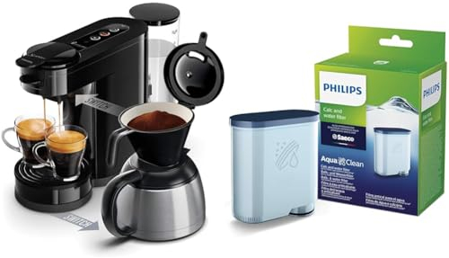 Philips Senseo Switch Pad- und Filterkaffeemaschine, 2-in-1-Brühtechnologie & Wasserfilter für Espressomaschine, Kein Entkalken bis 5000 Tassen, Einzelpack