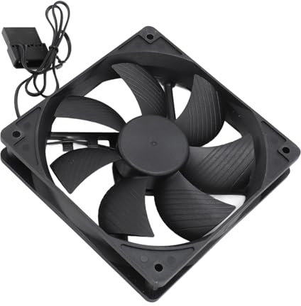 Ventilador para Caja de PC de 120x120x25 Mm, Ventilador de Refrigeración de 2 Pines de 12 V 0,5 A, Ventilador para Caja de Computadora con Rodamiento de Bolas de 3000 RPM, 39