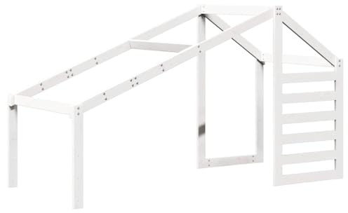 vidaXL Toit de lit pour Enfants Blanc 198x87x113 cm Bois de pin Massif