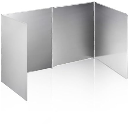 Pevfeciy Spritzschutz Küchenrückwand, 4 Seitiger Spritzschutz Küche Faltbar, Spritzschutz Herd Rückwand Platte, Platzsparender Klappbarer Fettspritzschutz,（L:80xW:40xH:30cm）