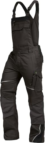 Leibwächter Latzhose Flex-Line FLEXL20 - Anthrazit/Schwarz - Unisex-Erwachsene - Männer, Non-binäre Personen - Latzhose - Hose - Größe 62/63 - Normale Taille - Regular Fit - Workwear - OVERALLS