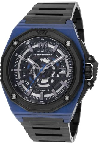 Technomarine Carbon Nautic TM-525003 Reloj para Hombre - Impermeable - Analógico - Movimiento Automático - Fibra de Carbono con Esfera Blanco - 45mm